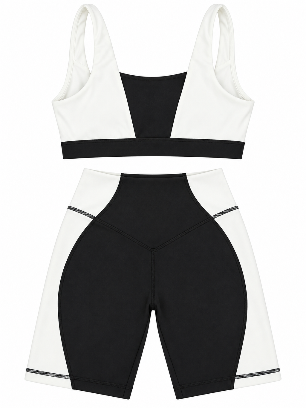 Women's Cross-Back Sports Bra & Shorts Set