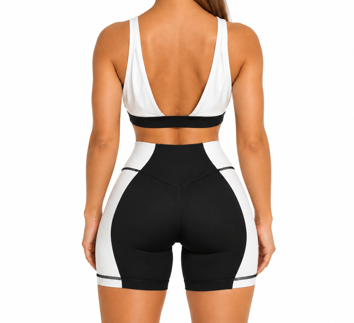 Women's Cross-Back Sports Bra & Shorts Set