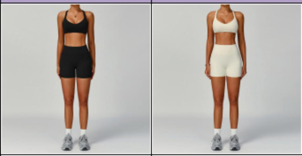 WBS-POL-001 Women’s sports bra and shorts set.